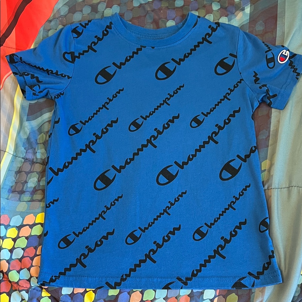 Champion Kids' Short Sleeve Blue Tee